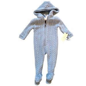 Max Studio Baby Sweater Romper - NWT - Light Blue -3 to 6 months